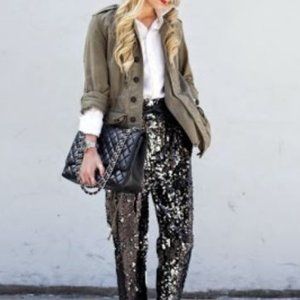 Sadey With Love Black Sequin Pants - Size 5 NWT